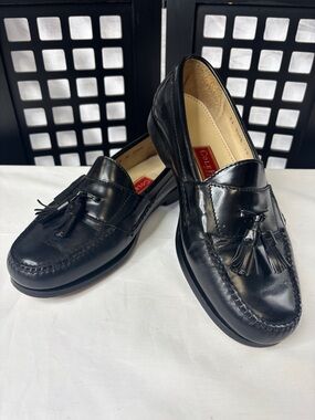 🖤 Cole Haan Pinch Tassel Loafers Men's 10 Black Leather Dress 3506 🖤